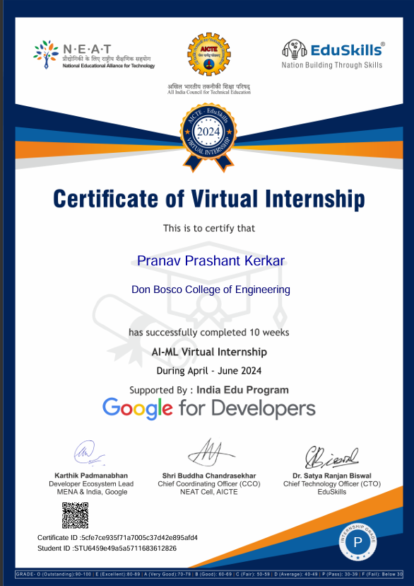 AI/ML Virtual Internship